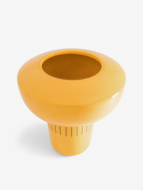 MILLER VASE L YELLOW H25 -  Yellow , Home design Bensimon