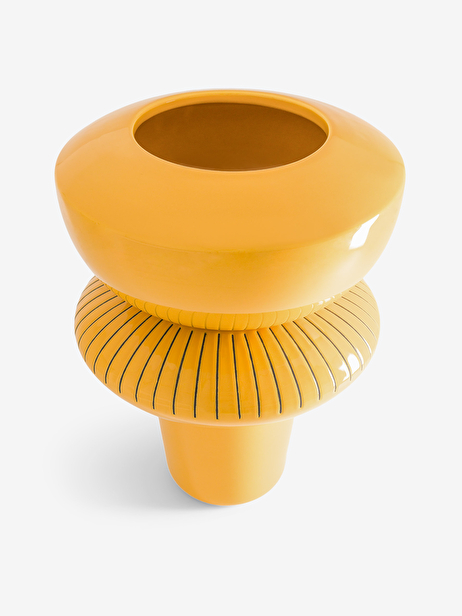 MILLER VASE L YELLOW H25 -  Yellow , Home design Bensimon