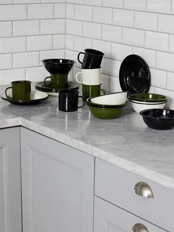 ECRU METAL MUG -  Ecru , Home design Bensimon