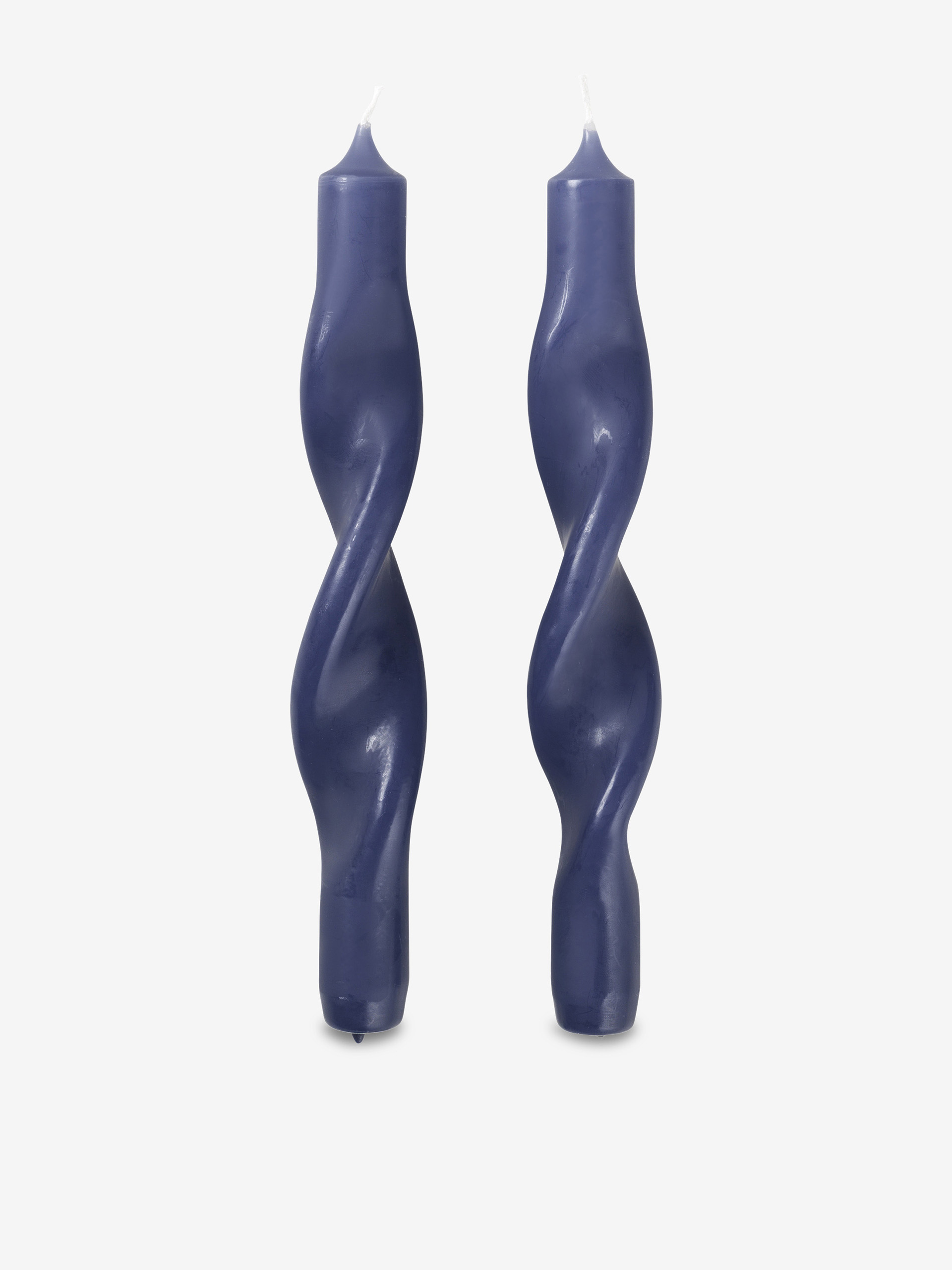 2 TWIST BLUE CANDLES - Bleu nuit , Home design Bensimon