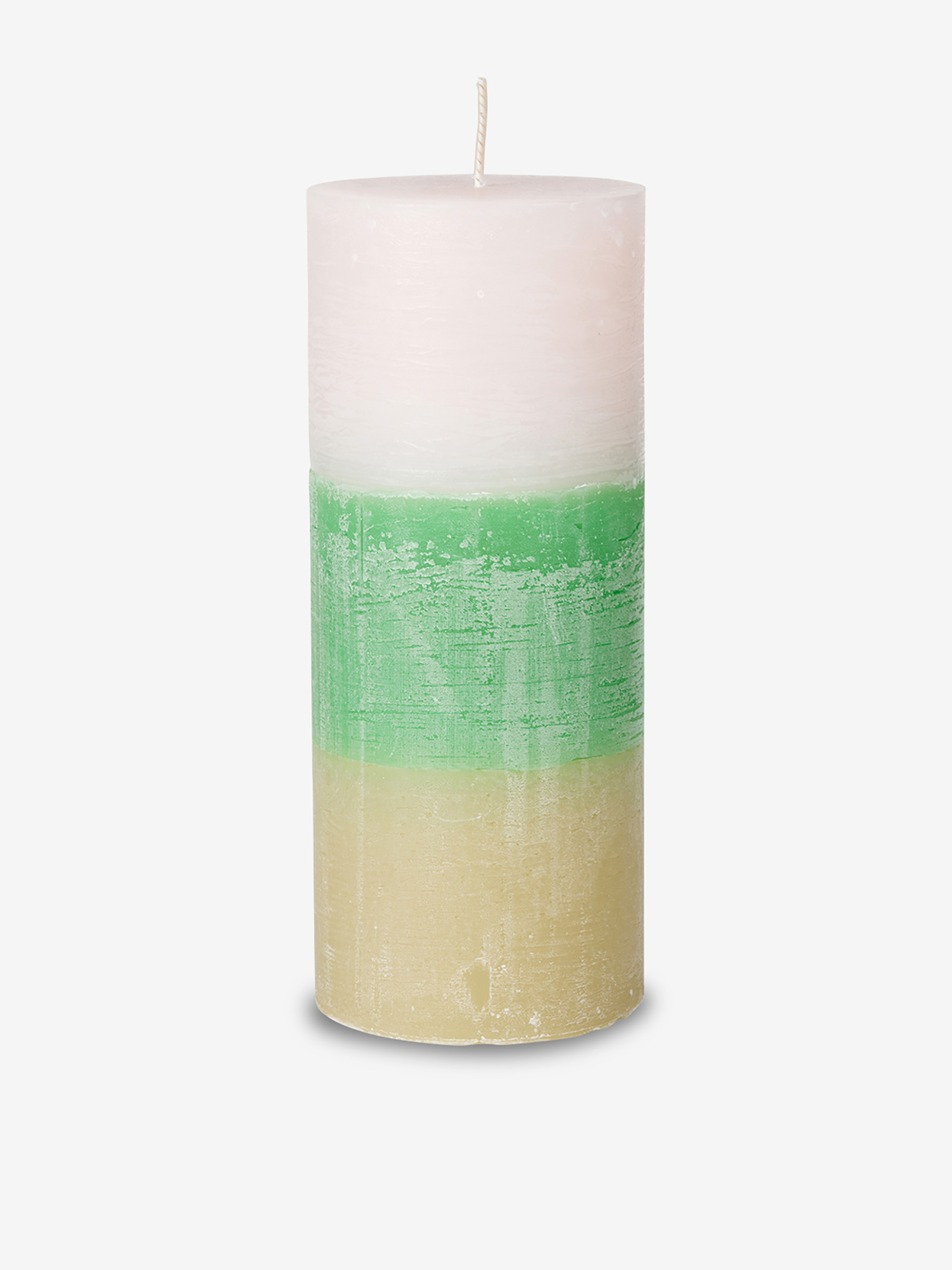 TRICOLOR CANDLE WHITE GREEN BEIGE - Green , Home design Bensimon