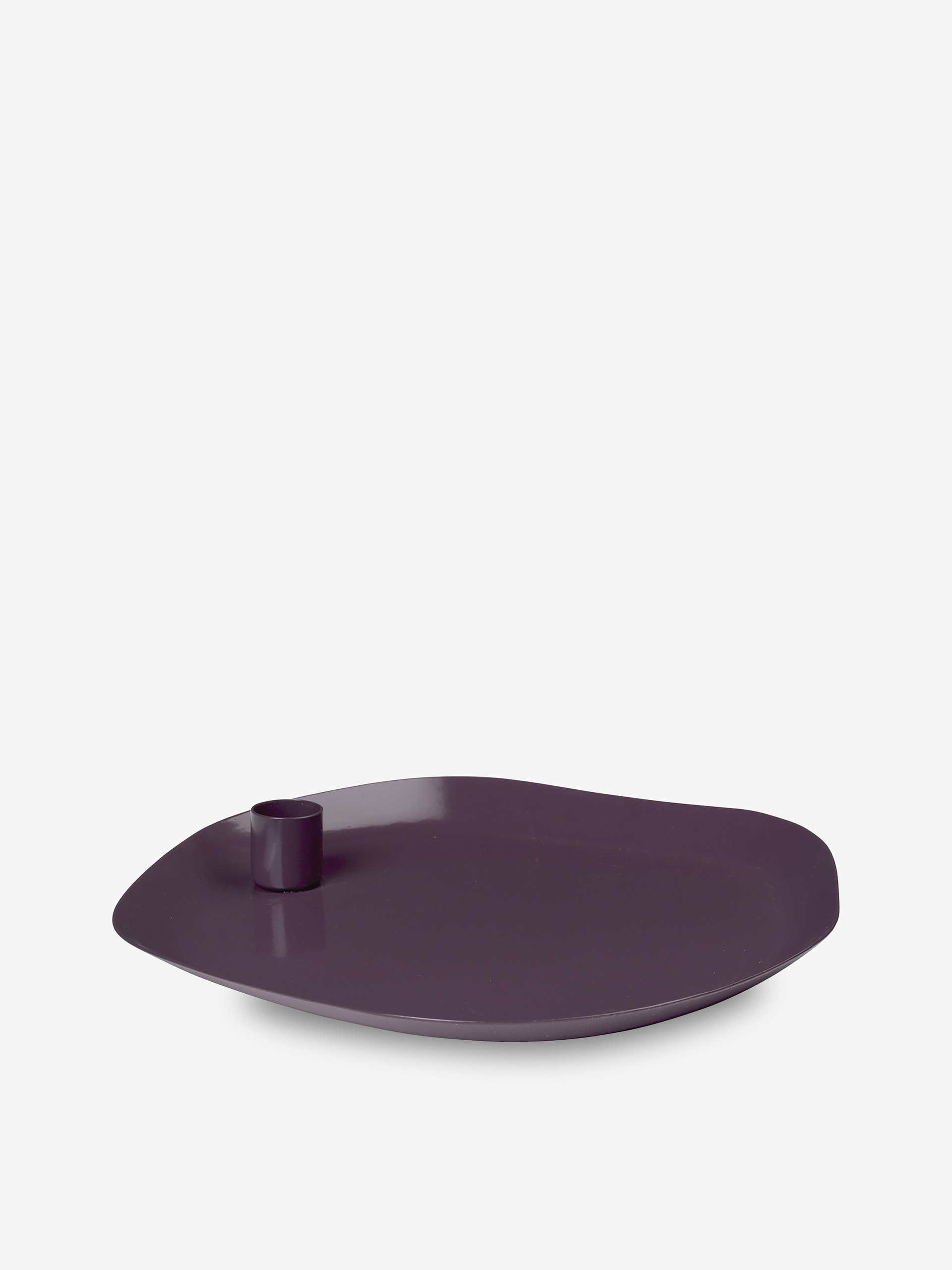 ORGANIC EGGPLANT CANDLE HOLDER 25X25 - Aubergine , Home design Bensimon