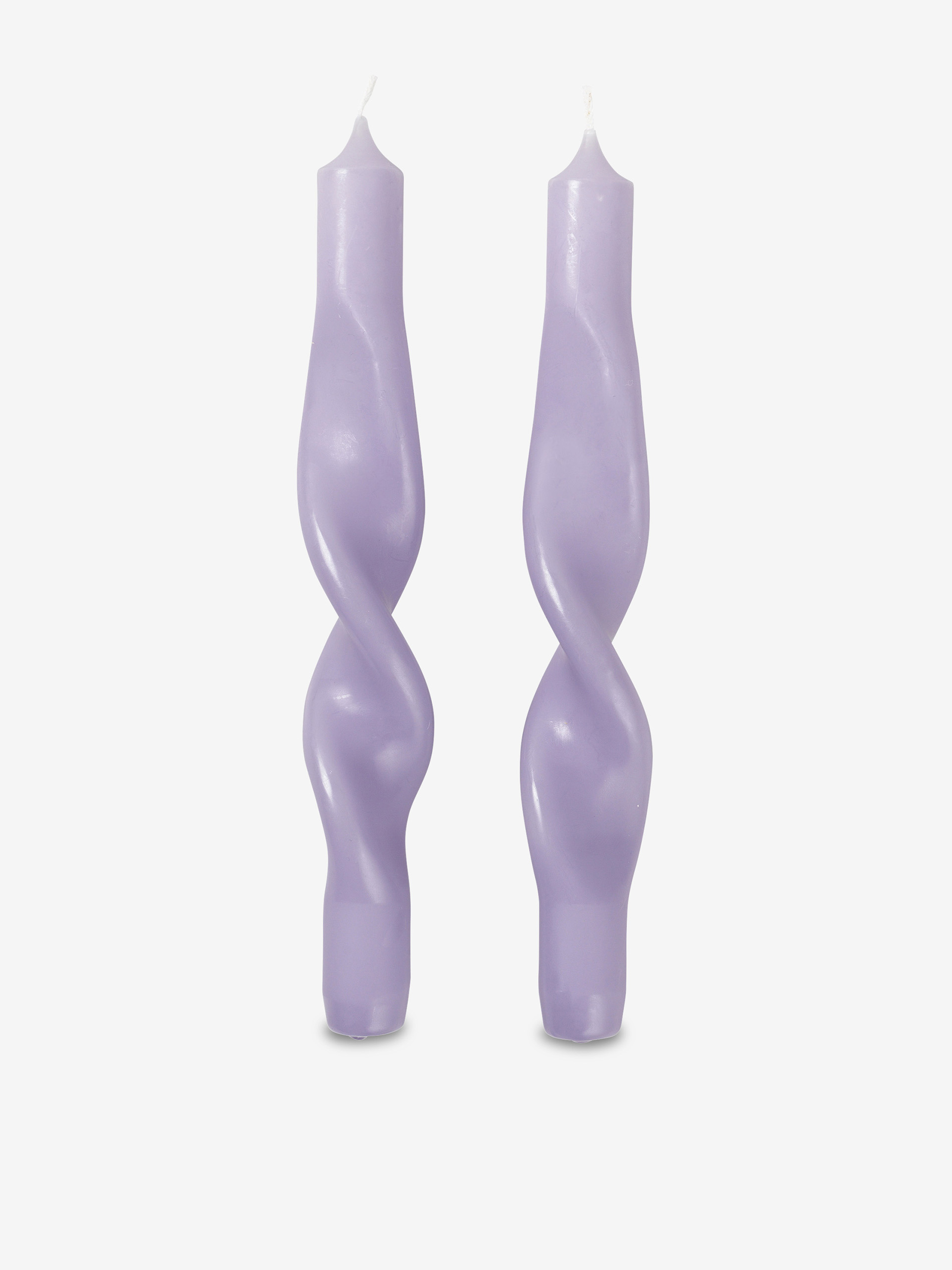 2 LILA TWIST CANDLES - Lilas , Home design Bensimon
