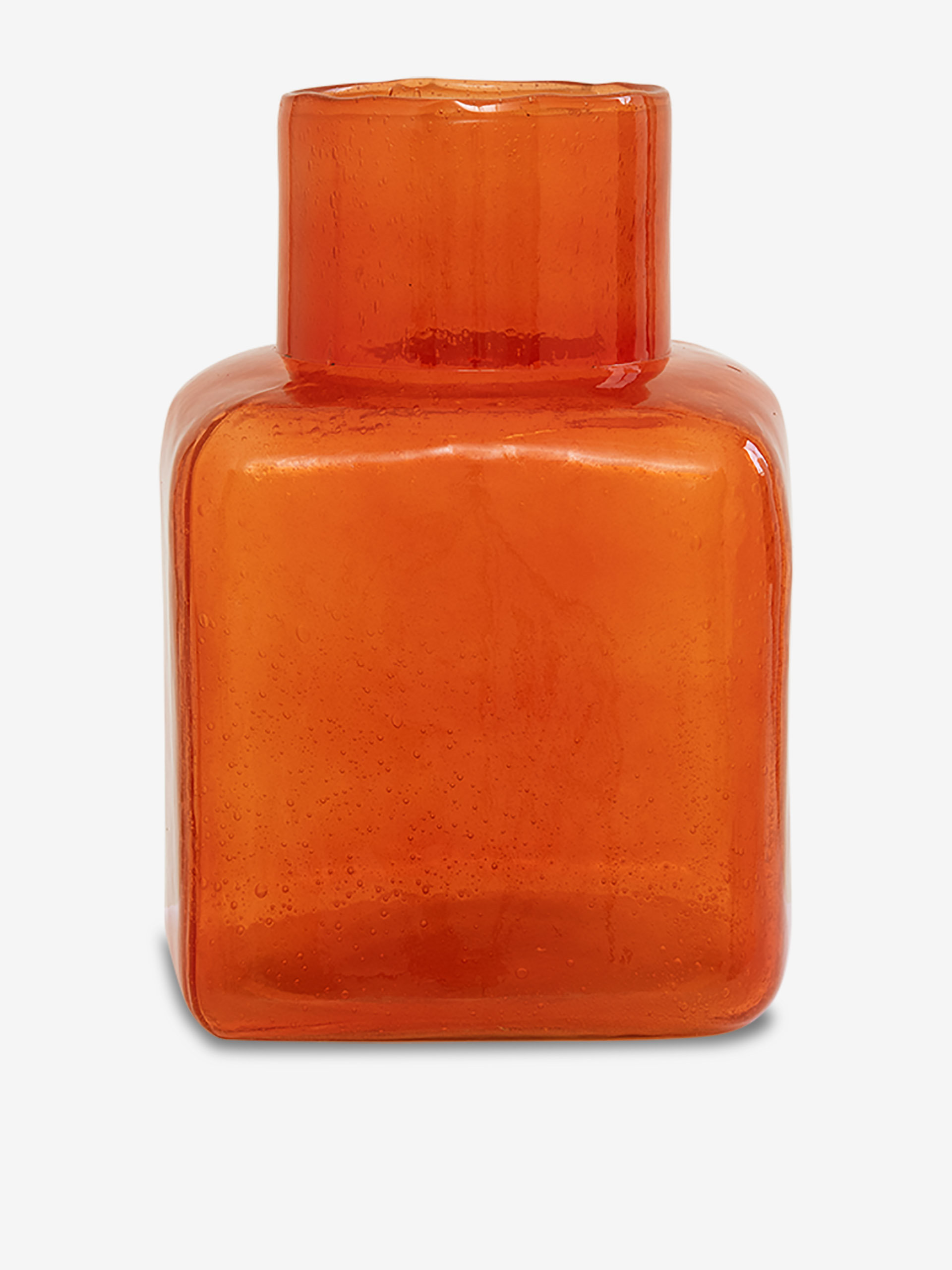 REYCLE ORANGE CUBO VASE -  Orange , Home design Bensimon