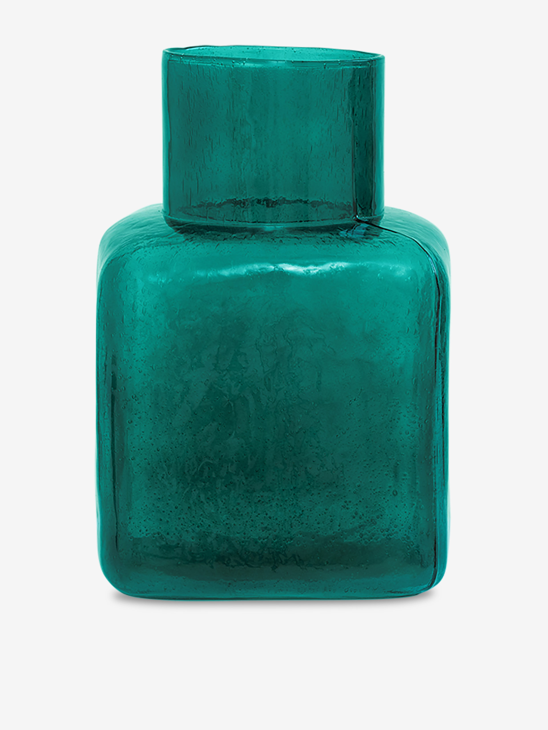 RECYCLED EMERALD CUBO VASE - Emerald , Home design Bensimon