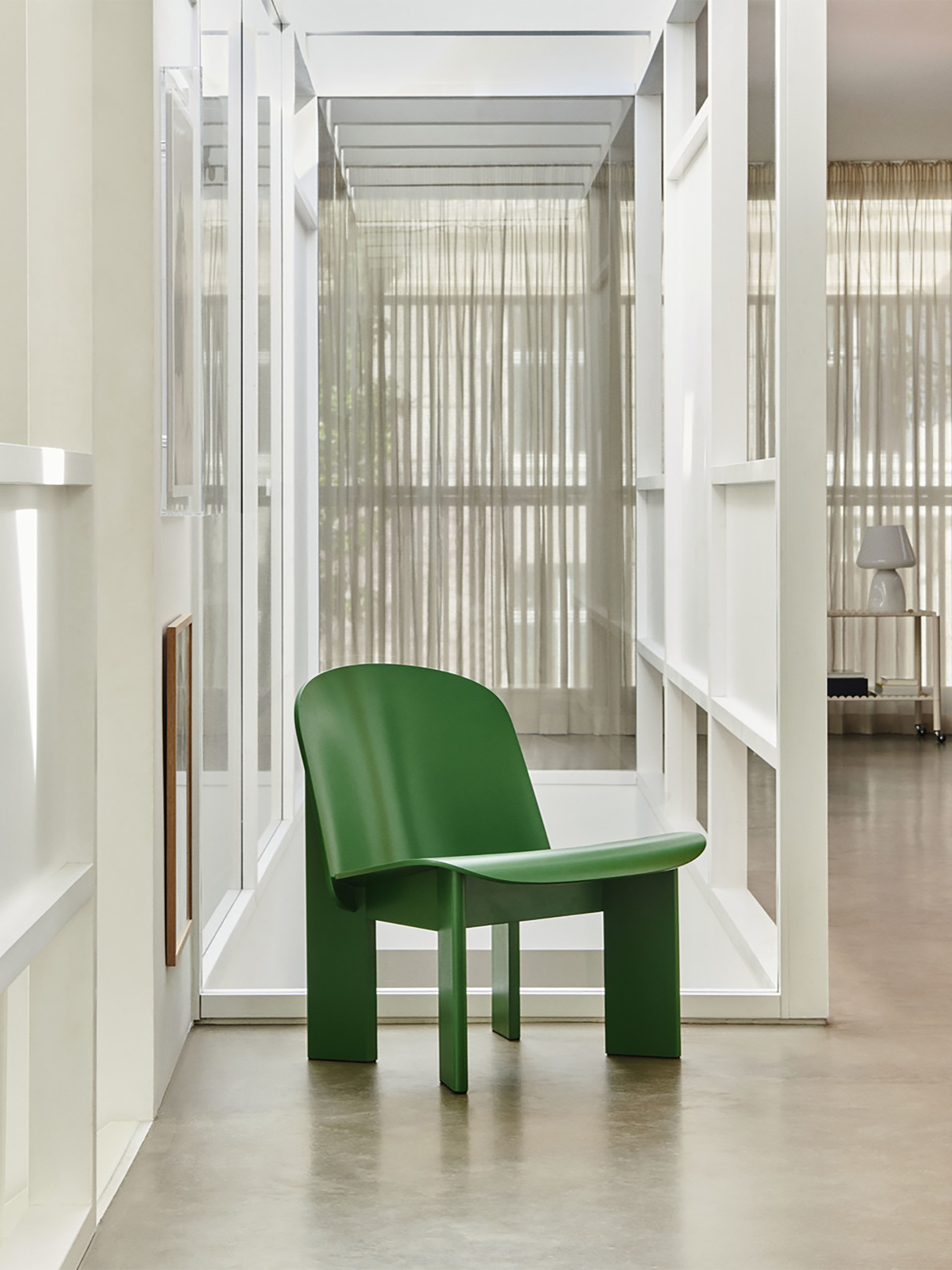 CHISEL LOUNGE CHAIR WOOD -  Green , Home design Bensimon