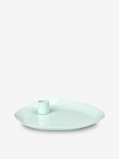 ORGANIC TURQUOISE CANDLE HOLDER 18X16 -  Turquoise , Home design Bensimon