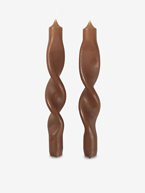 2 TWIST TERRACOTTA CANDLES -  Terracotta , Home design Bensimon