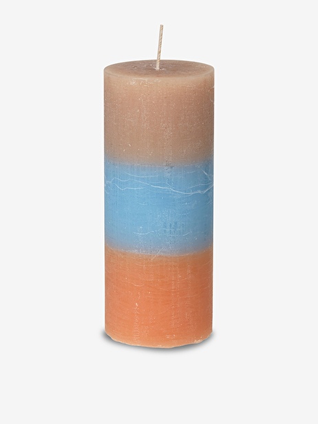 TRICOLOR BROWN BLUE CORAL CANDLE -  Brown / blue , Home design Bensimon