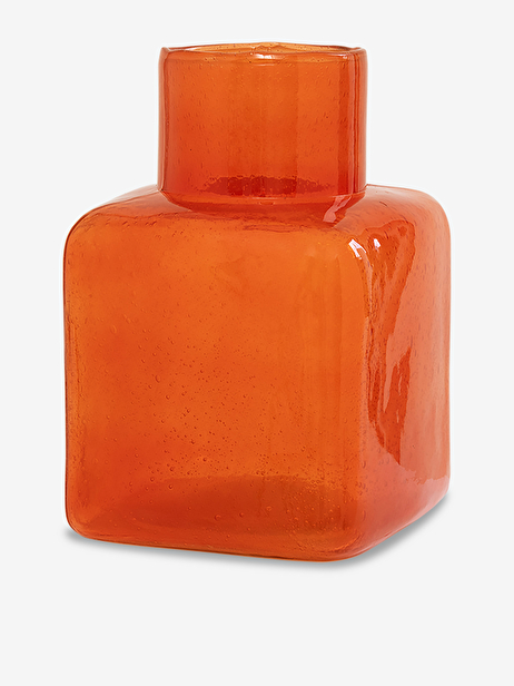 REYCLE ORANGE CUBO VASE -  Orange , Home design Bensimon
