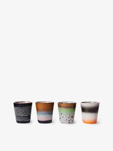 SET 4 RISTRETTO 70s -  Multicolored , Home design Bensimon