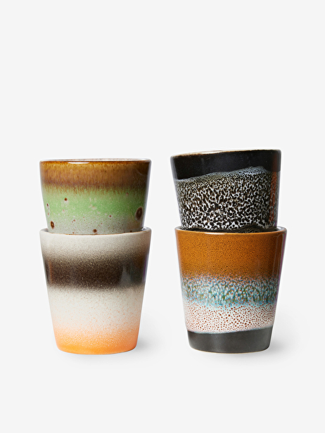 SET 4 RISTRETTO 70s -  Multicolored , Home design Bensimon