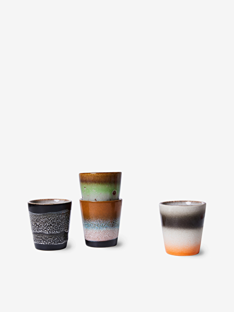 SET 4 RISTRETTO 70s -  Multicolored , Home design Bensimon