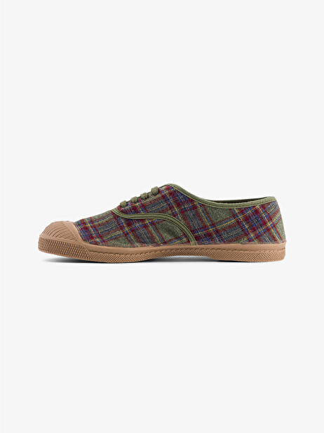 LACE-UP TENNIS AUTOMN CHECKS -  Fall checks , Tennis & Shoes Bensimon
