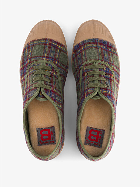 LACE-UP TENNIS AUTOMN CHECKS -  Fall checks , Tennis & Shoes Bensimon