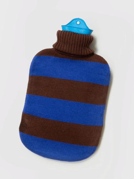 ORGANIC HOT WATER BOTTLE CHOCOLATE BLUE -  Bleu/marron , Home design Bensimon