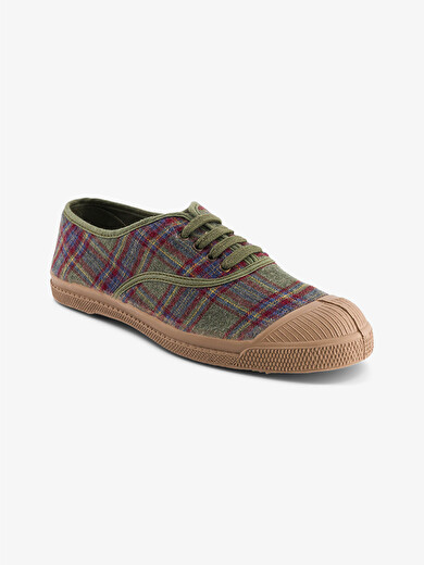 LACE-UP TENNIS AUTOMN CHECKS -  Fall checks , Tennis & Shoes Bensimon