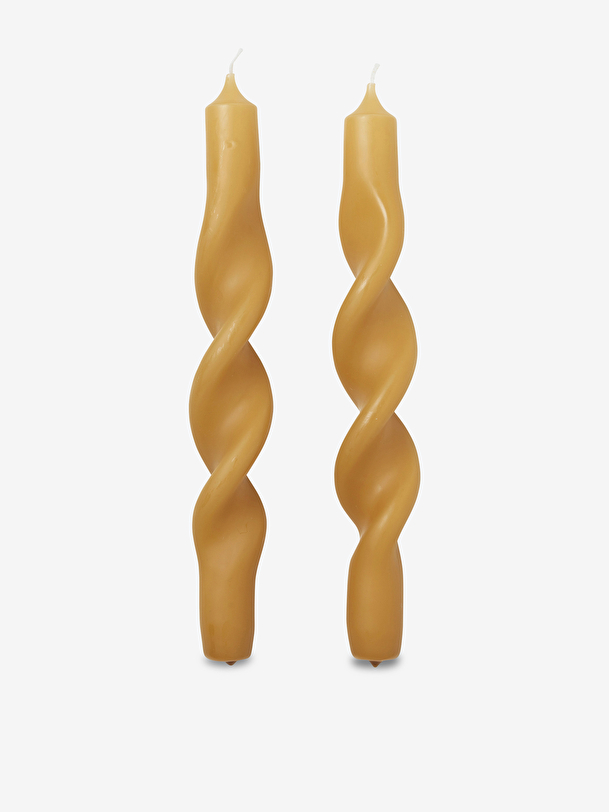 2 TWIST CARAMEL CANDLES -  Caramel , Home design Bensimon