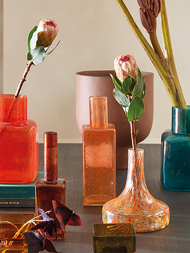 REYCLE ORANGE CUBO VASE -  Orange , Home design Bensimon