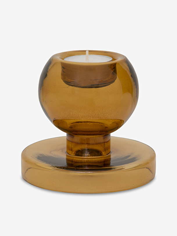 RETRO AMBER CANDLE HOLDER -  Amber , Home design Bensimon