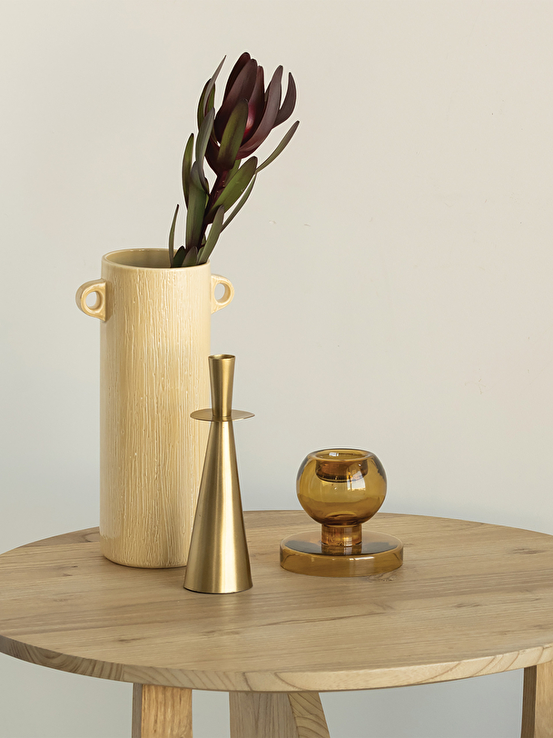 RETRO AMBER CANDLE HOLDER -  Amber , Home design Bensimon
