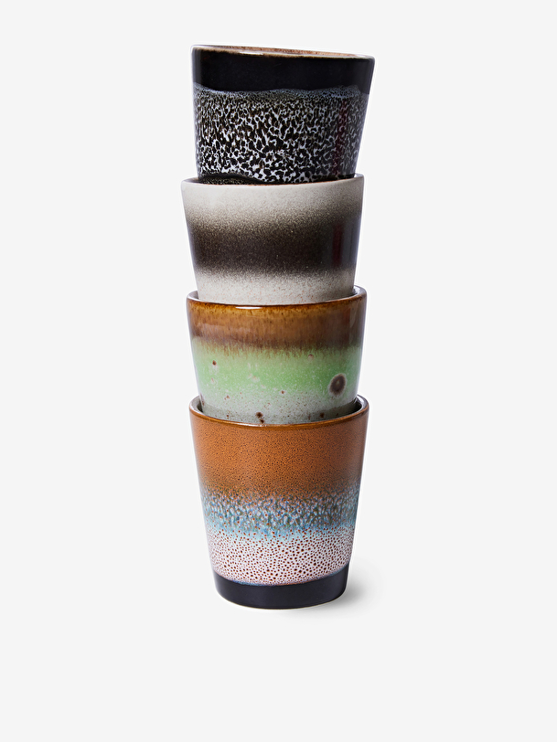 SET 4 RISTRETTO 70s -  Multicolored , Home design Bensimon
