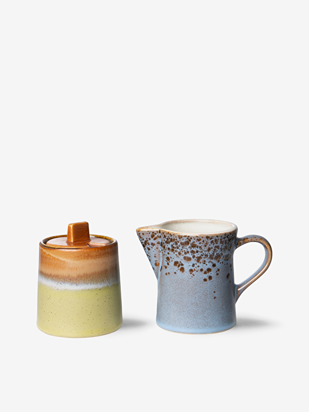 MILK+SUGAR SET 70s -  Orange/indigo , Home design Bensimon