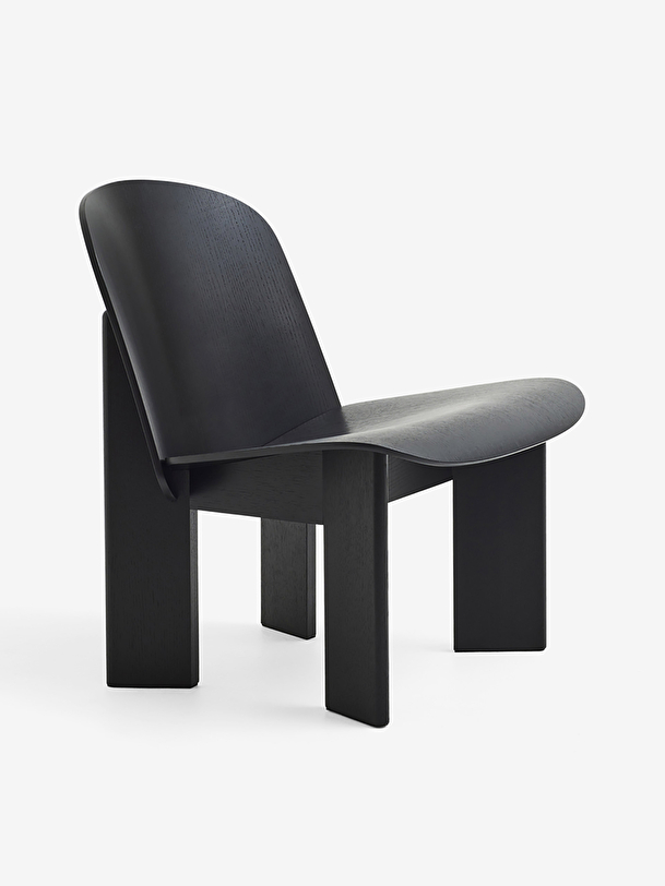 CHISEL LOUNGE CHAIR WOOD - Black , Home design Bensimon