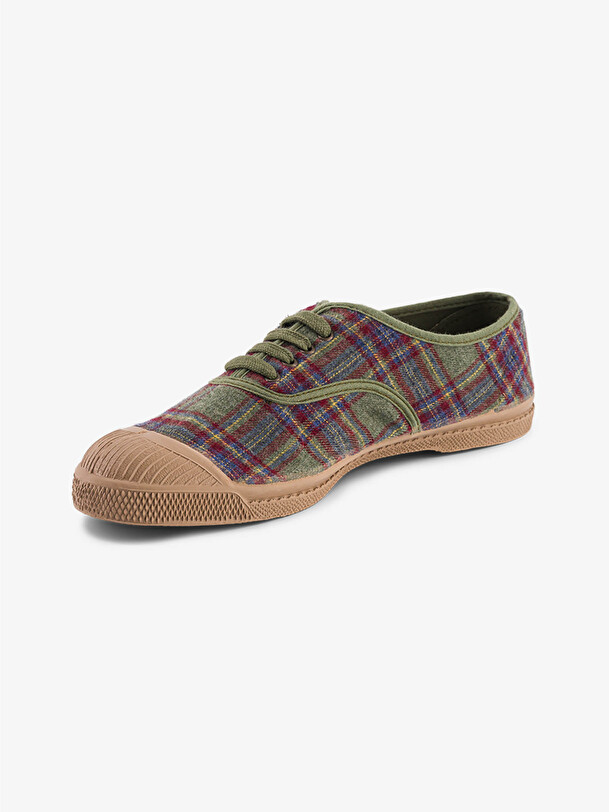 LACE-UP TENNIS AUTOMN CHECKS -  Fall checks , Tennis & Shoes Bensimon