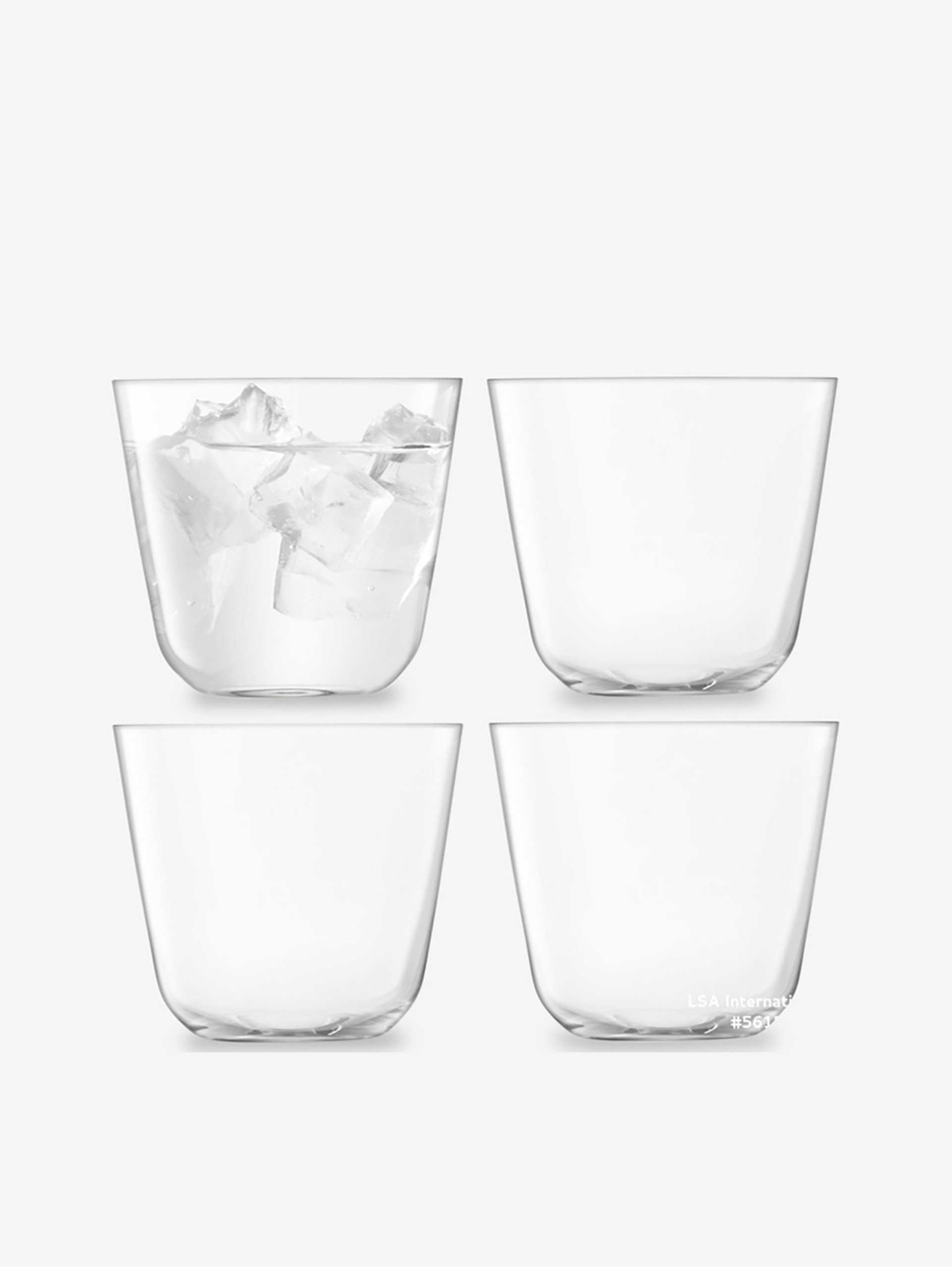 BOX OF 4 LOW STACKABLE GLASSES 260ML - Transparent , Home design Bensimon