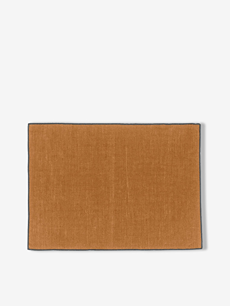 CARAMEL COATED LINEN TABLE SET 35X45 -  Caramel , Home design Bensimon