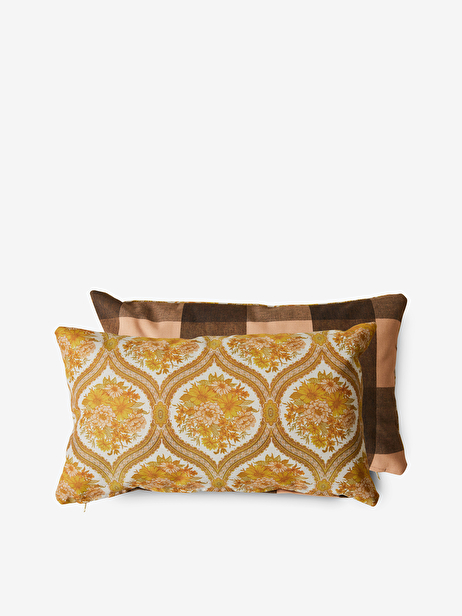 RETRO BIFACE CUSHION -  Pink / yellow , Home design Bensimon