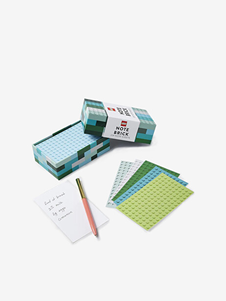 LEGO NOTE BRICK BLUE GREEN -  Blue green , Home design Bensimon