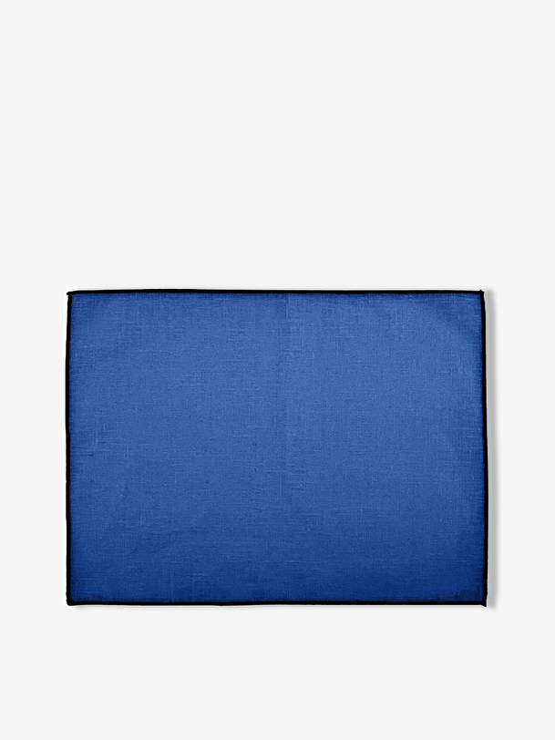 BLUE COATED LINEN PLACE MAT 35X45 - Blue , Home design Bensimon