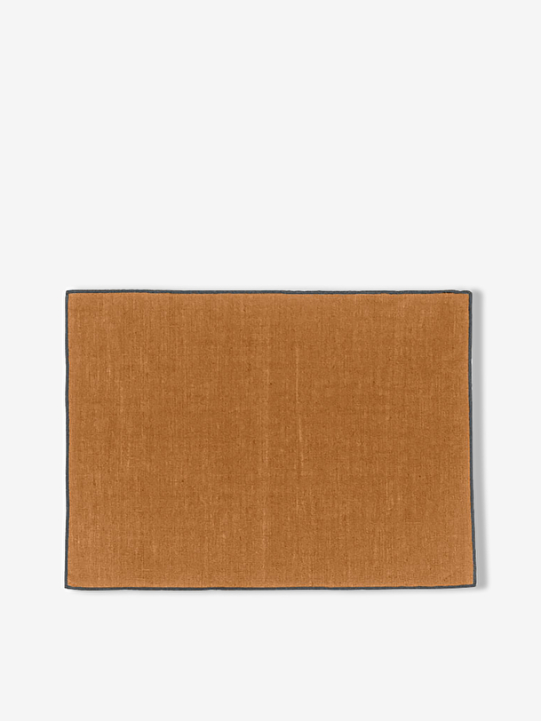 CARAMEL COATED LINEN TABLE SET 35X45 - Caramel , Home design Bensimon