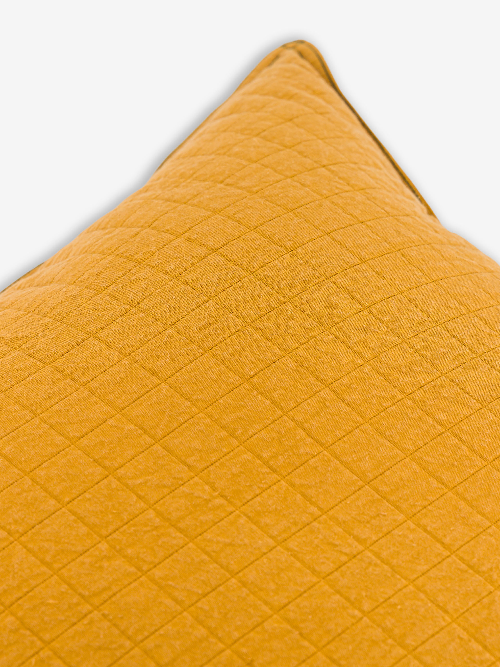 HONEY CHECKS CUSHION -  Honey , Home design Bensimon