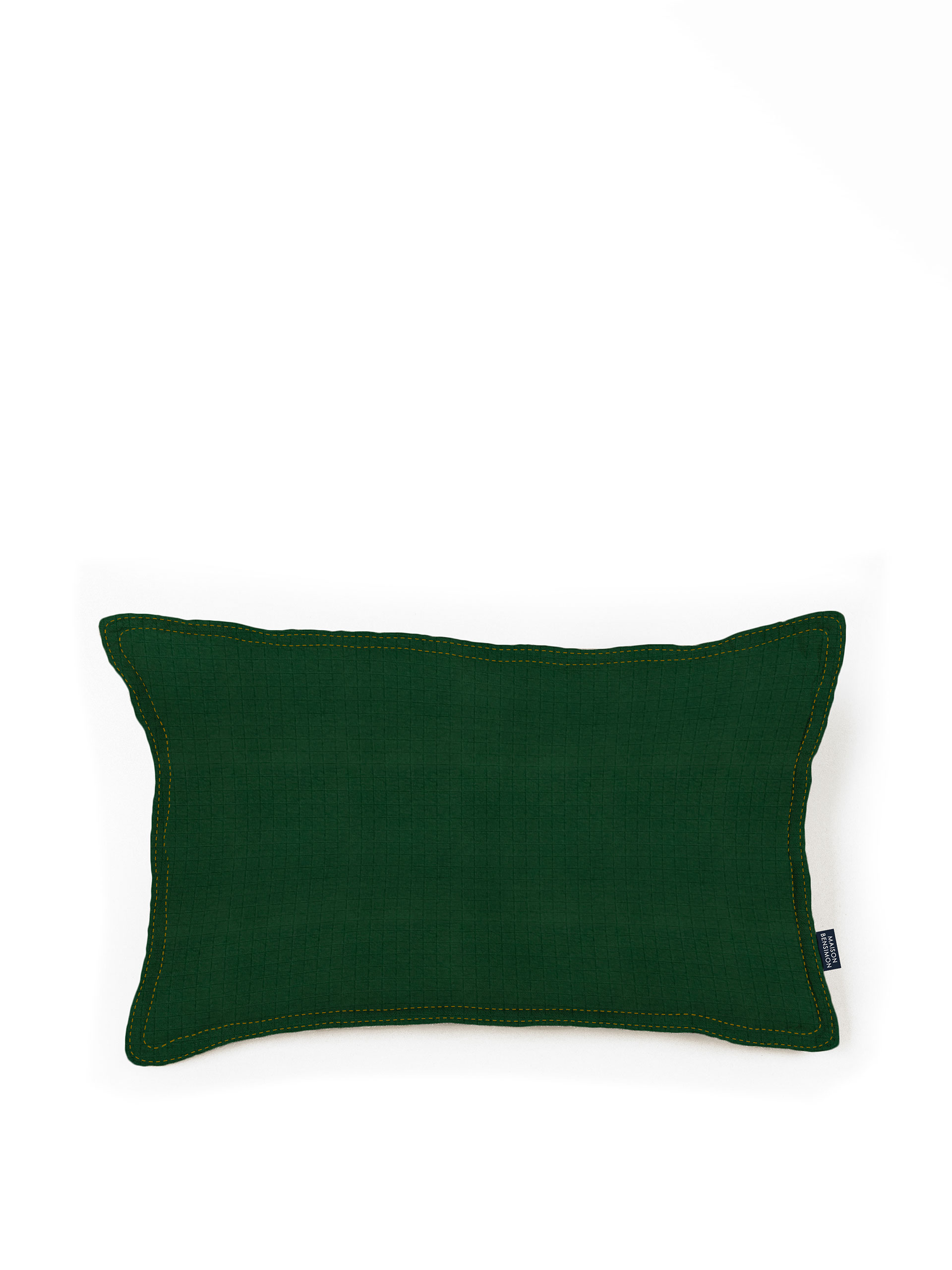 CHECKS MINI FOREST GREEN CUSHION -  Forest , Home design Bensimon