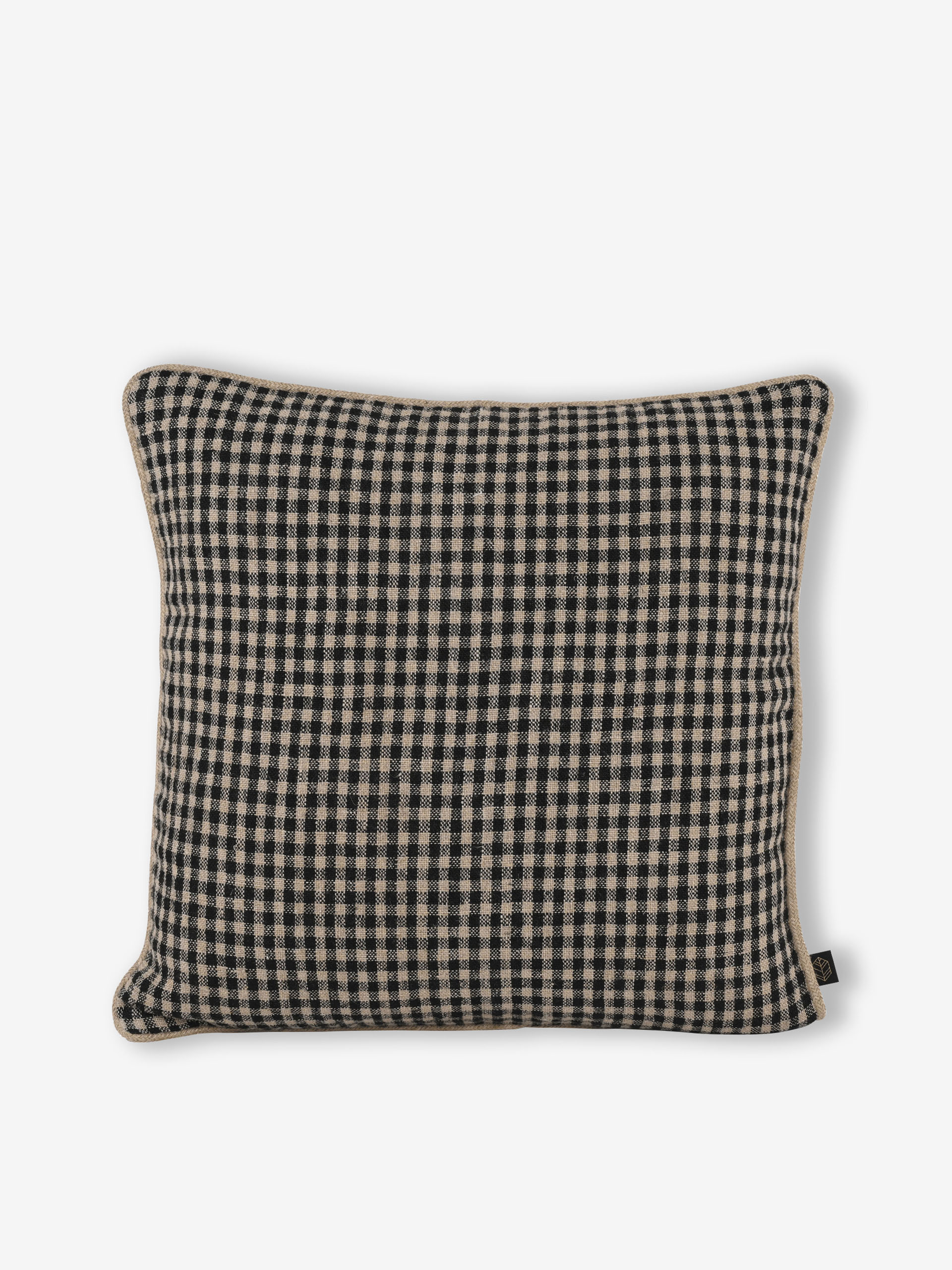 CHARCOAL GICHY LINEN CUSHION -  Charbon , Home design Bensimon