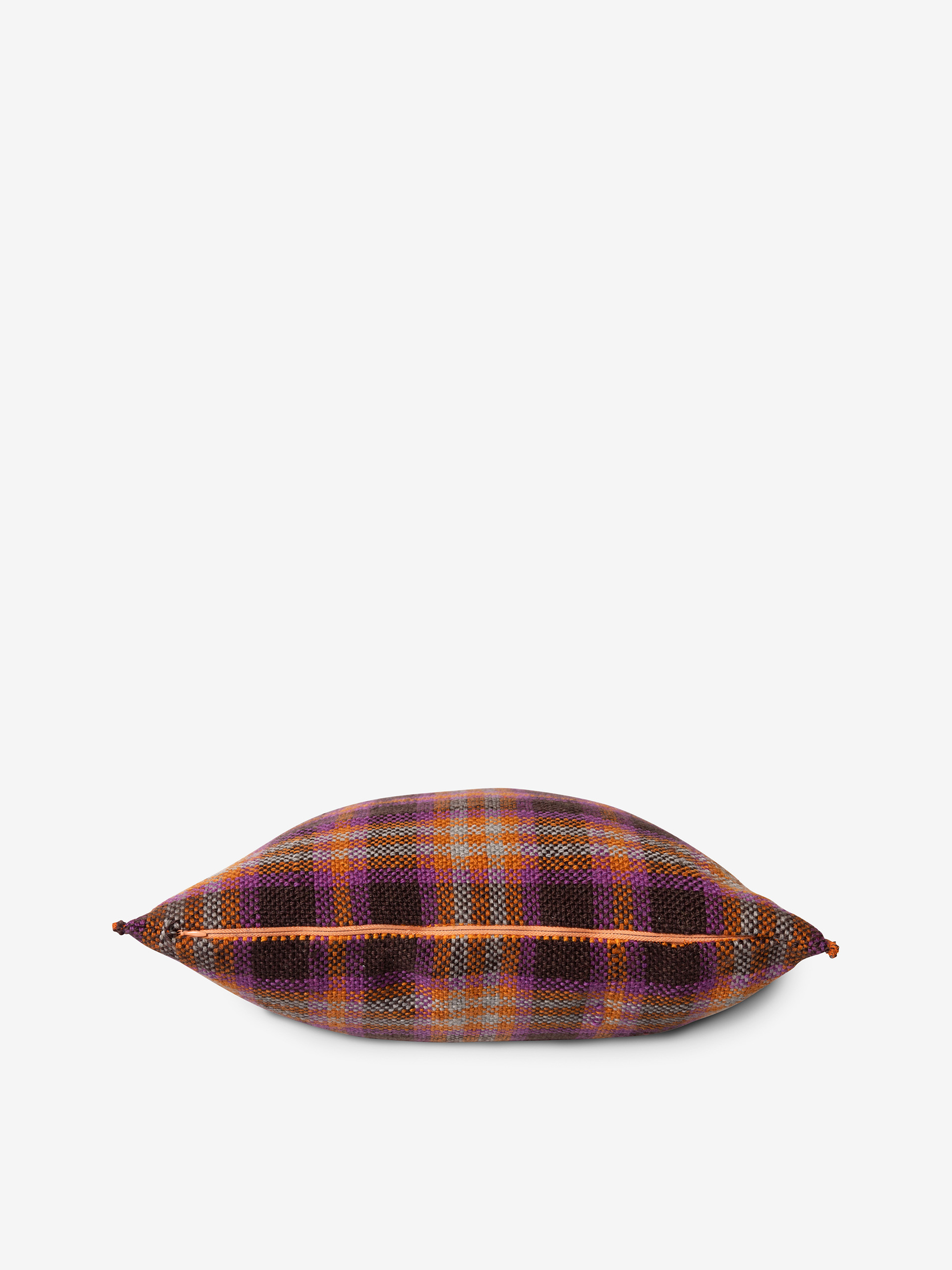 ORANGE TARTAN CUSHION - Brown/orange , Home design Bensimon