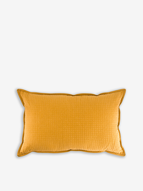 CUSHION CHECKS MINI HONEY -  Honey , Home design Bensimon