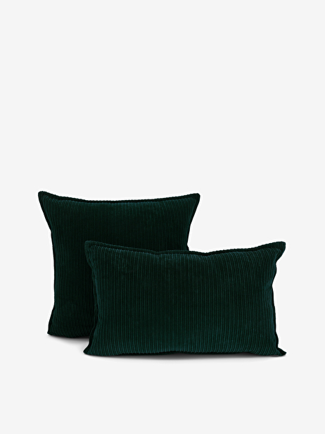 ROY PINE GREEN CORDUROY CUSHION -  Pine , Home design Bensimon