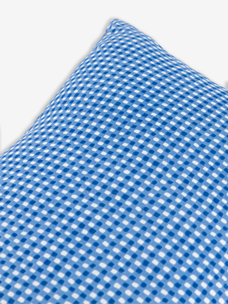LUCAS DU TERTRE BLUE CUSHION -  Lucas du tertre print , Home design Bensimon