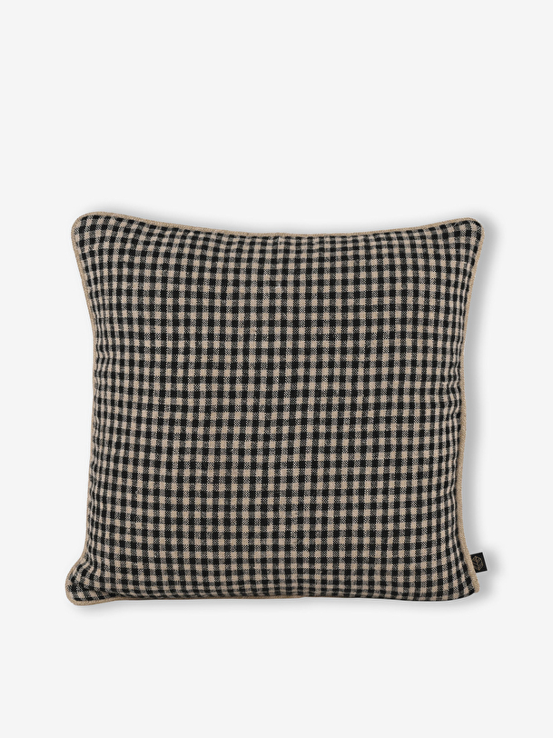 CHARCOAL GICHY LINEN CUSHION -  Charbon , Home design Bensimon