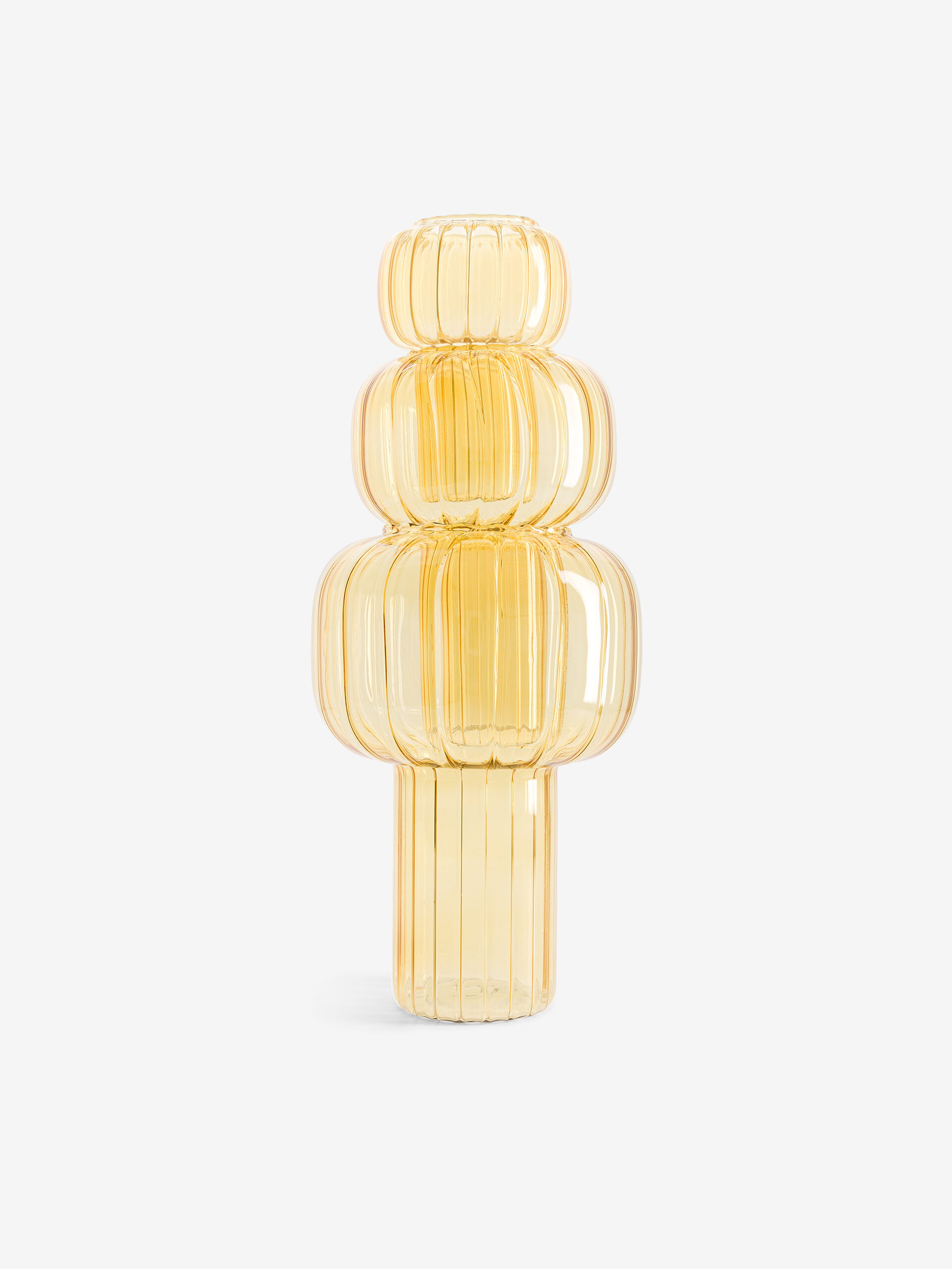 VASE TWIST S YELLOW D9.5 H13 -  Yellow , Home design Bensimon
