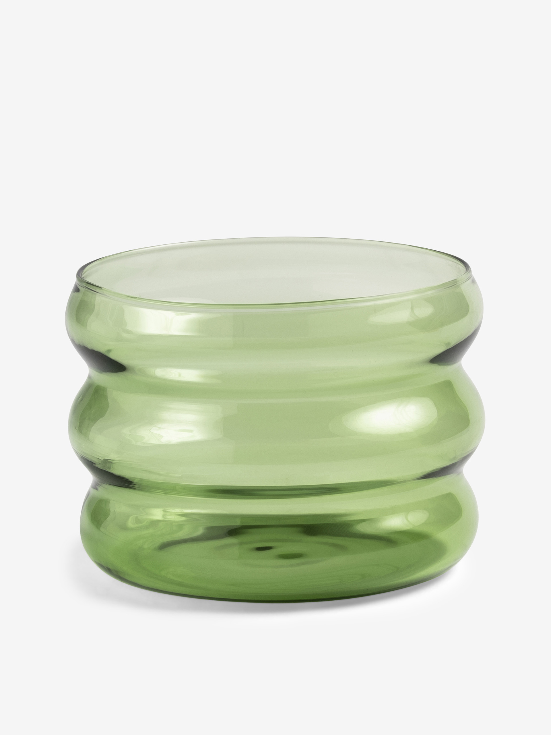 GREEN CHUBBY GLASS -  Khaki , Home design Bensimon