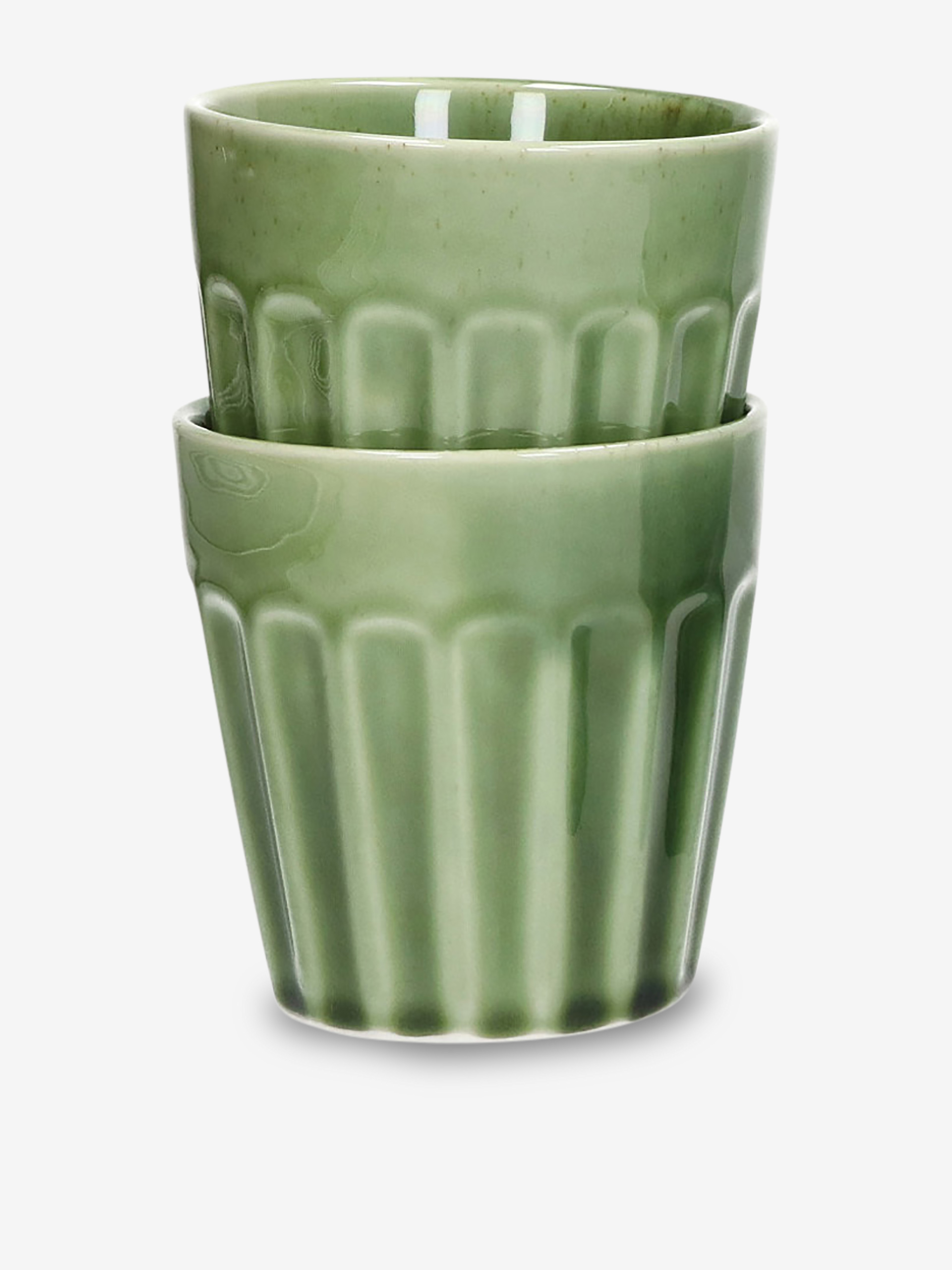 SET OF 2 RIALTO H10 GREEN CUPS -  Green , Home design Bensimon