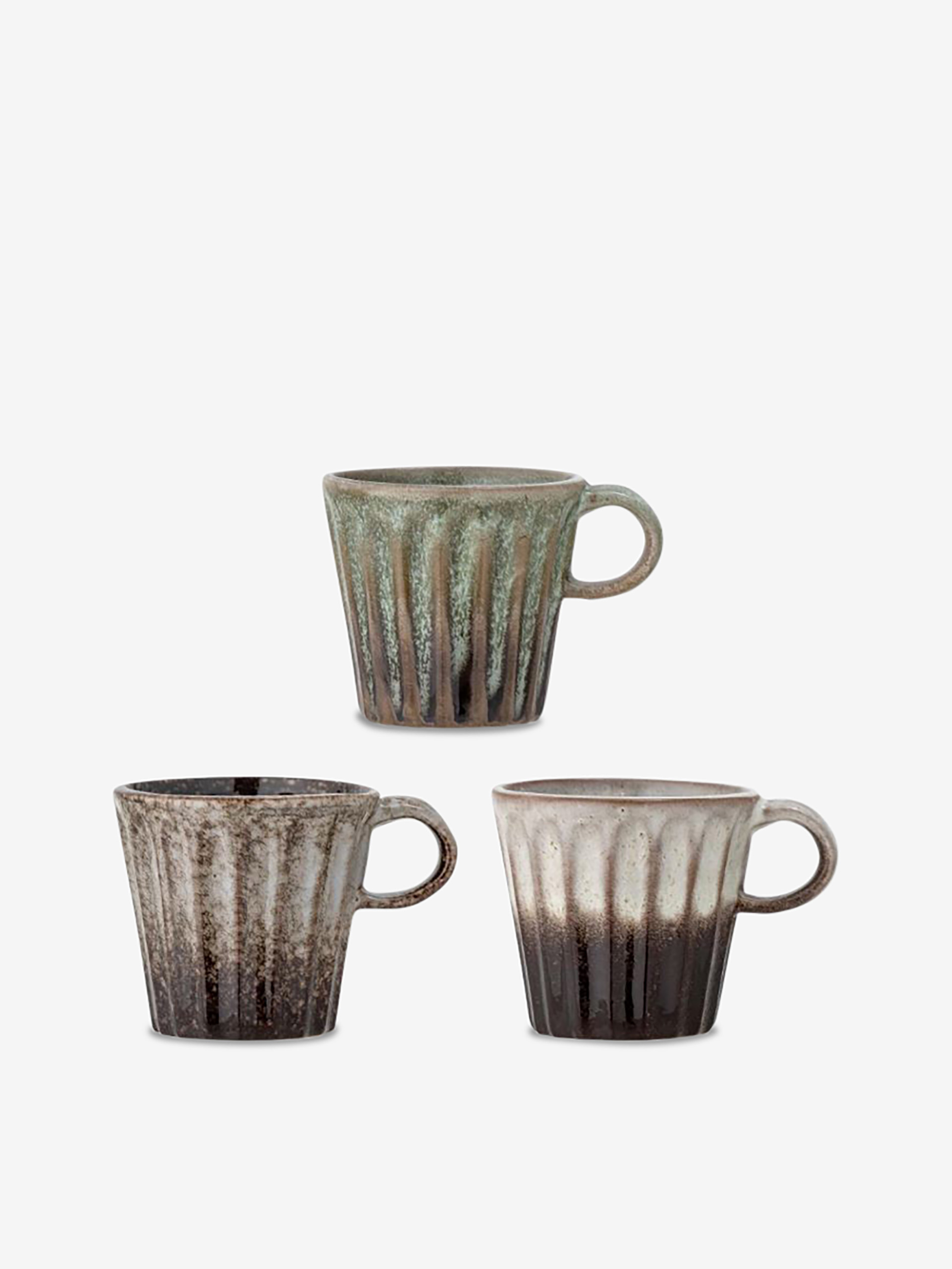 SET OF 3 ELANA MUGS - Natural , Home design Bensimon