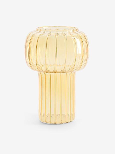 VASE TWIST S YELLOW D9.5 H13 -  Yellow , Home design Bensimon