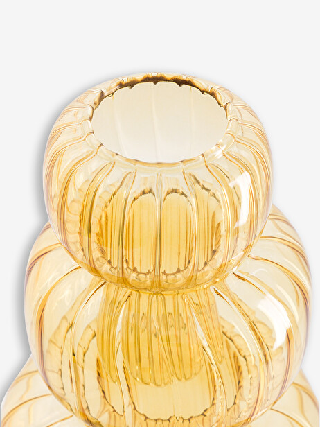 VASE TWIST S YELLOW D9.5 H13 -  Yellow , Home design Bensimon