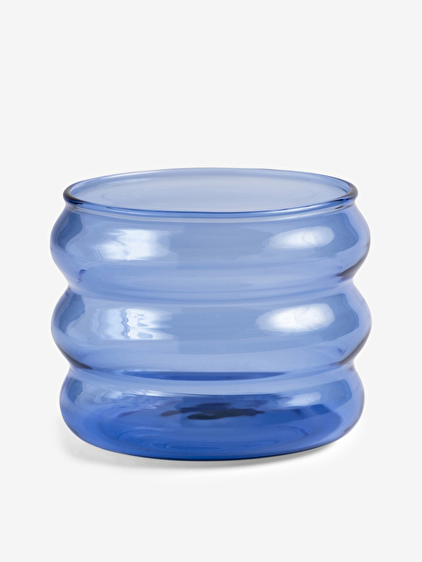 BLUE CHUBBY GLASS -  Blue , Home design Bensimon